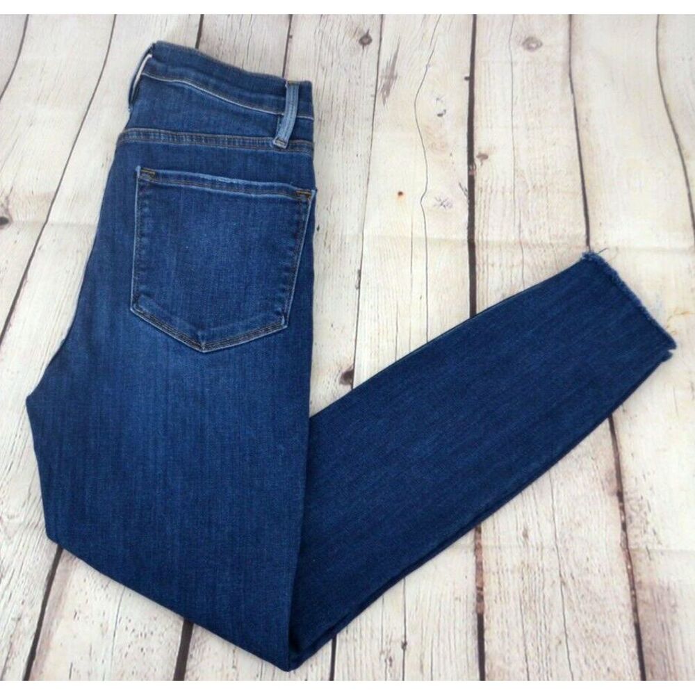FRAME Women's Ali High Rise Cigerette Denim Jeans SIZE 28 Dark Wash